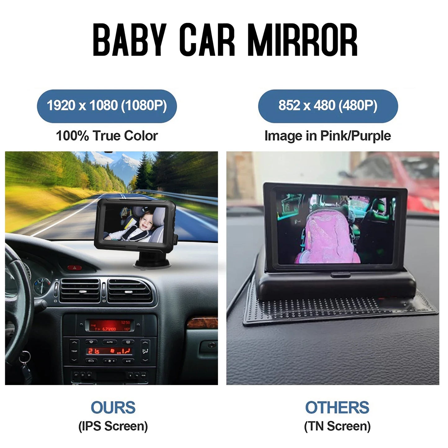 Baby Car Mirror with Camera – Baby Car Monitor