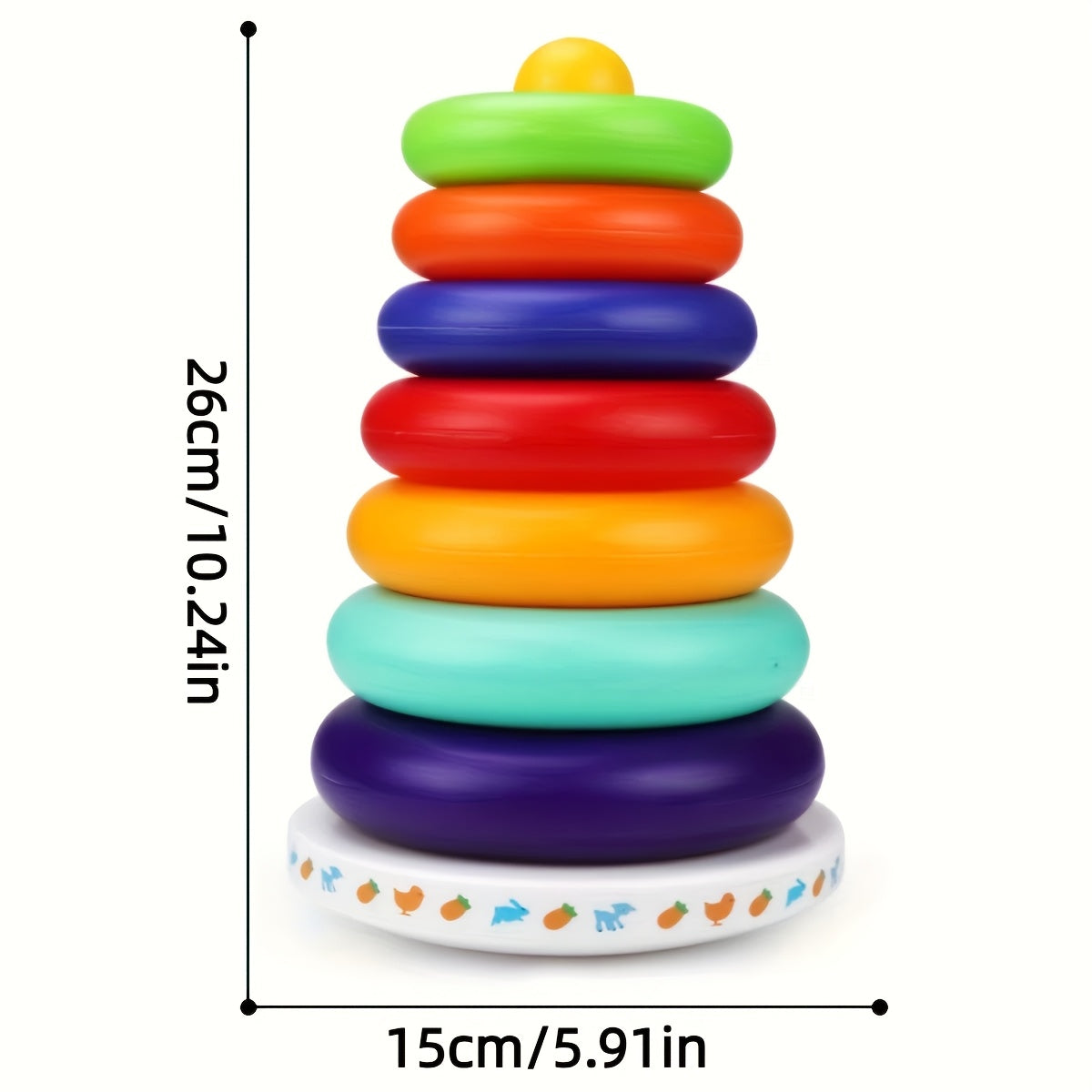 Educational Colorful Rainbow Stacking Tower β Strengthen Color Recognition and Motor Skills