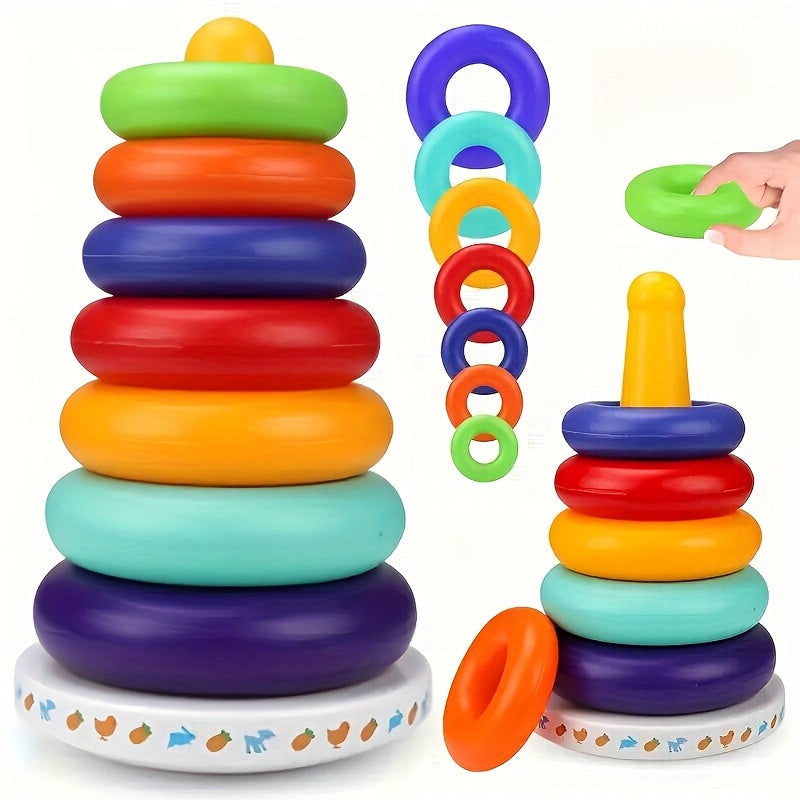 Educational Colorful Rainbow Stacking Tower β Strengthen Color Recognition and Motor Skills