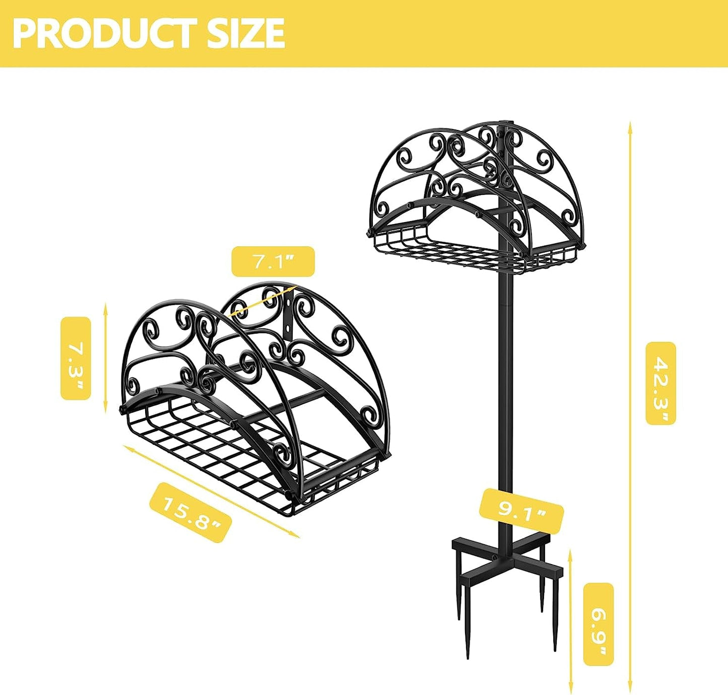 Garden Hose Holder, Heavy Duty Metal Water Hose Holder