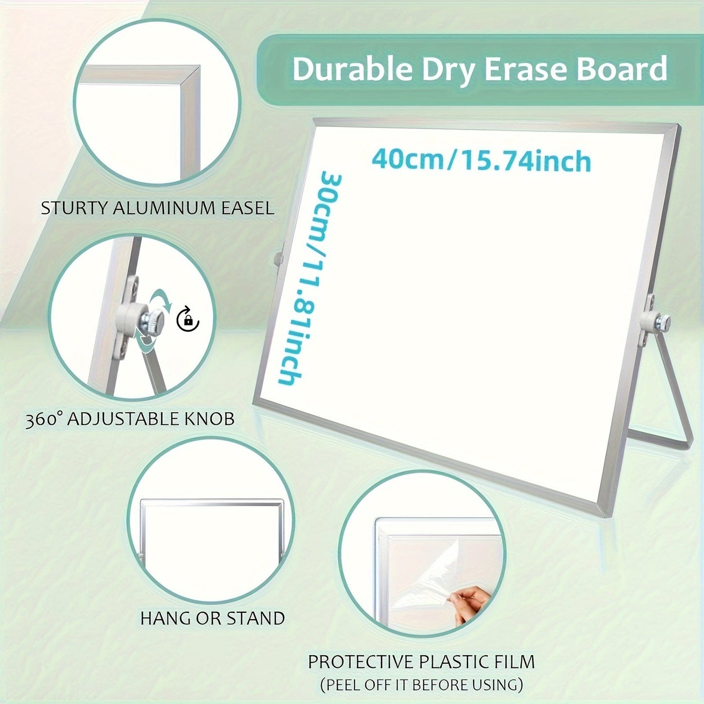MagniBoard Magnetic Whiteboard - Portable and Double Sided with Stand