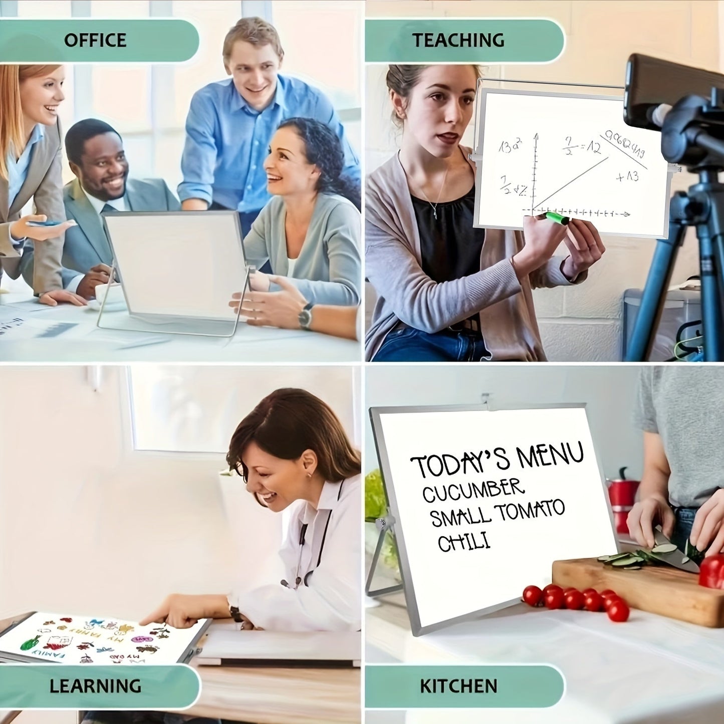 MagniBoard Magnetic Whiteboard - Portable and Double Sided with Stand