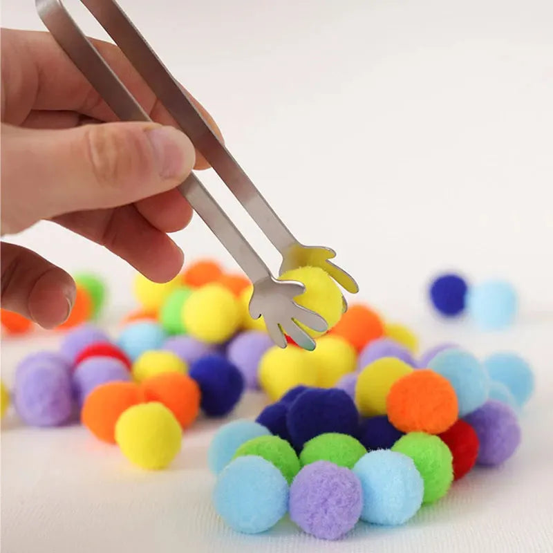 Rainbow Pom-Pom Sorting Set