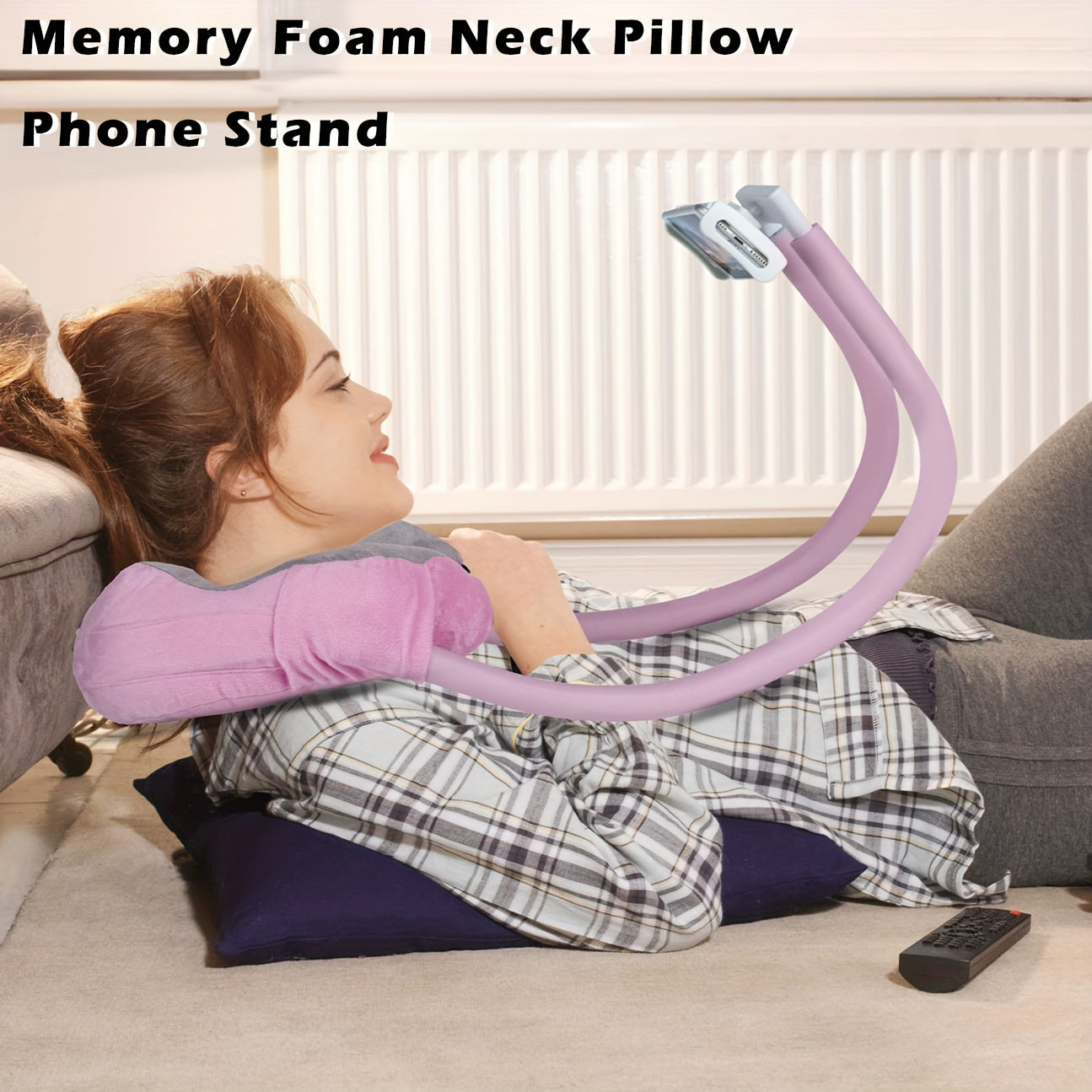 ReisLuxe Adjustable Neck Rest with Phone Holder - For Comfort and Convenience