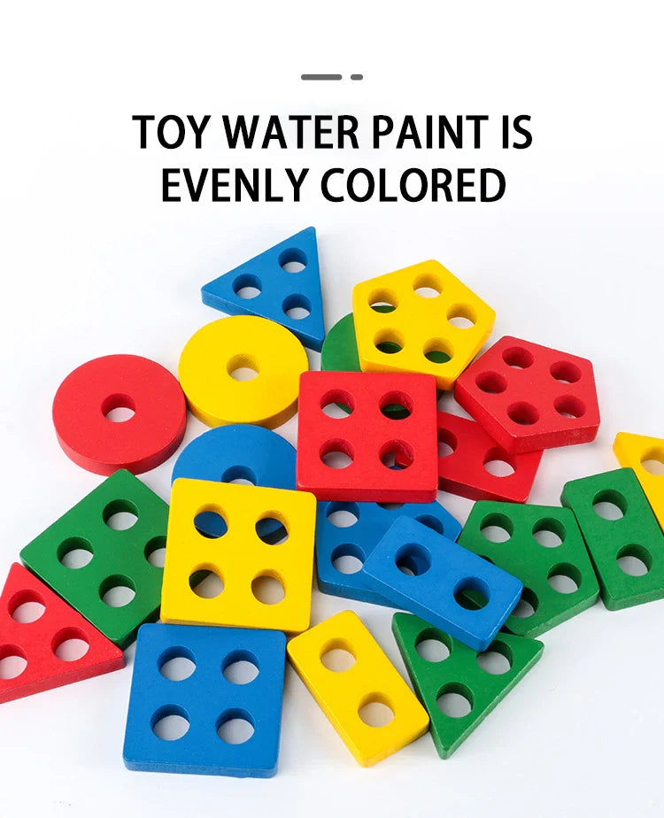 Wooden Shape Stacking Blocks