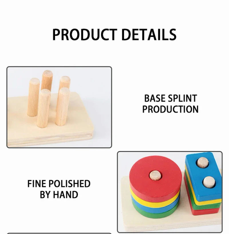 Wooden Shape Stacking Blocks