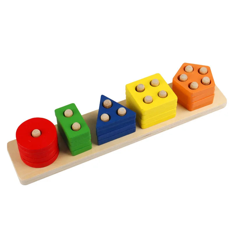 Wooden Shape Stacking Blocks