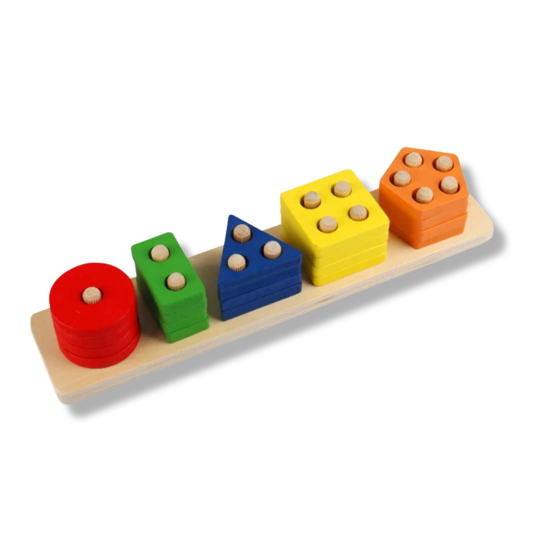 Wooden Shape Stacking Blocks