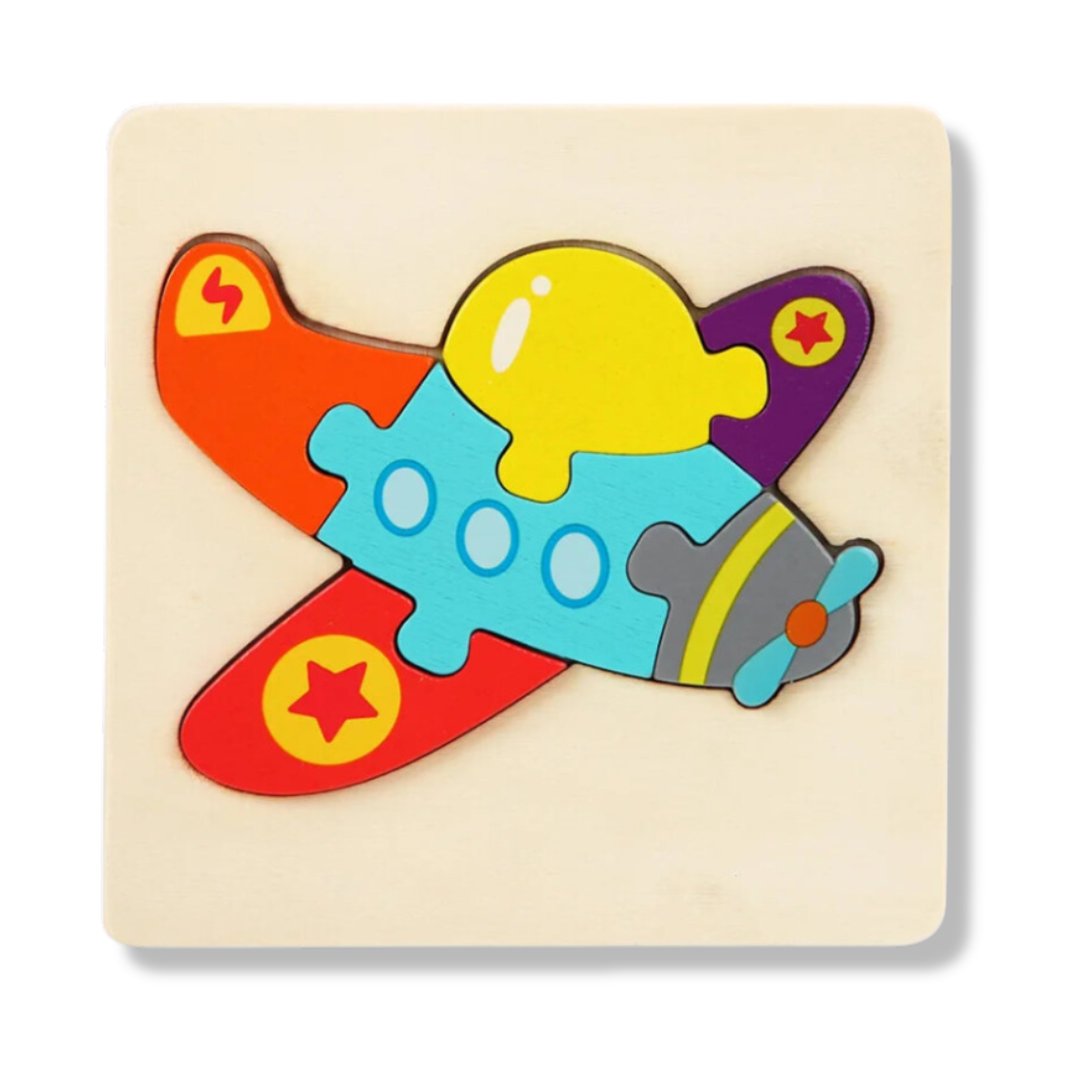 3D Wooden Cartoon Animal Puzzle for Kids