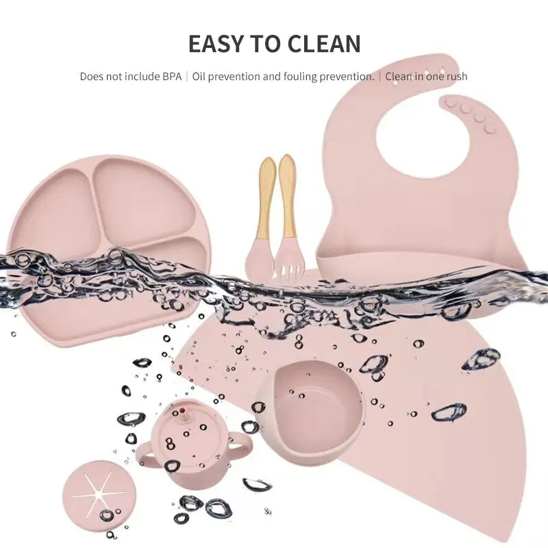 6 PCS Baby Meal Set - Silicone
