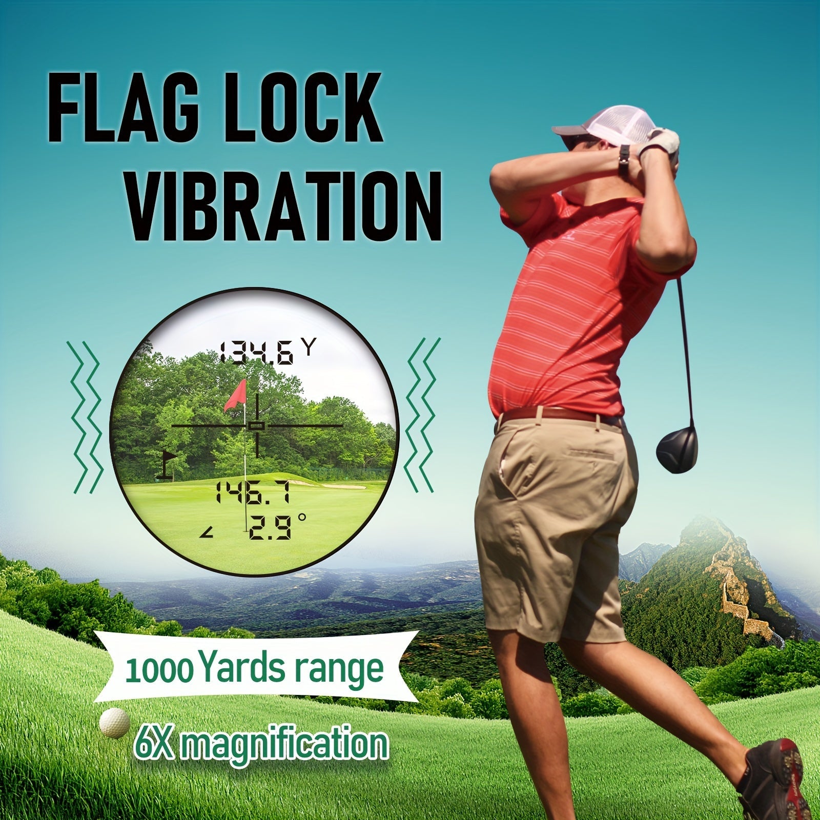 Advanced Golf Rangefinder - Accurate Measurements with Slope Compensation and Vibration Feedback