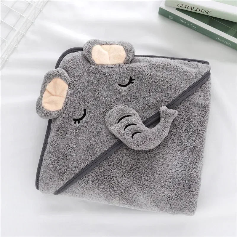 Animal Hooded Baby Towel Blanket 80x80