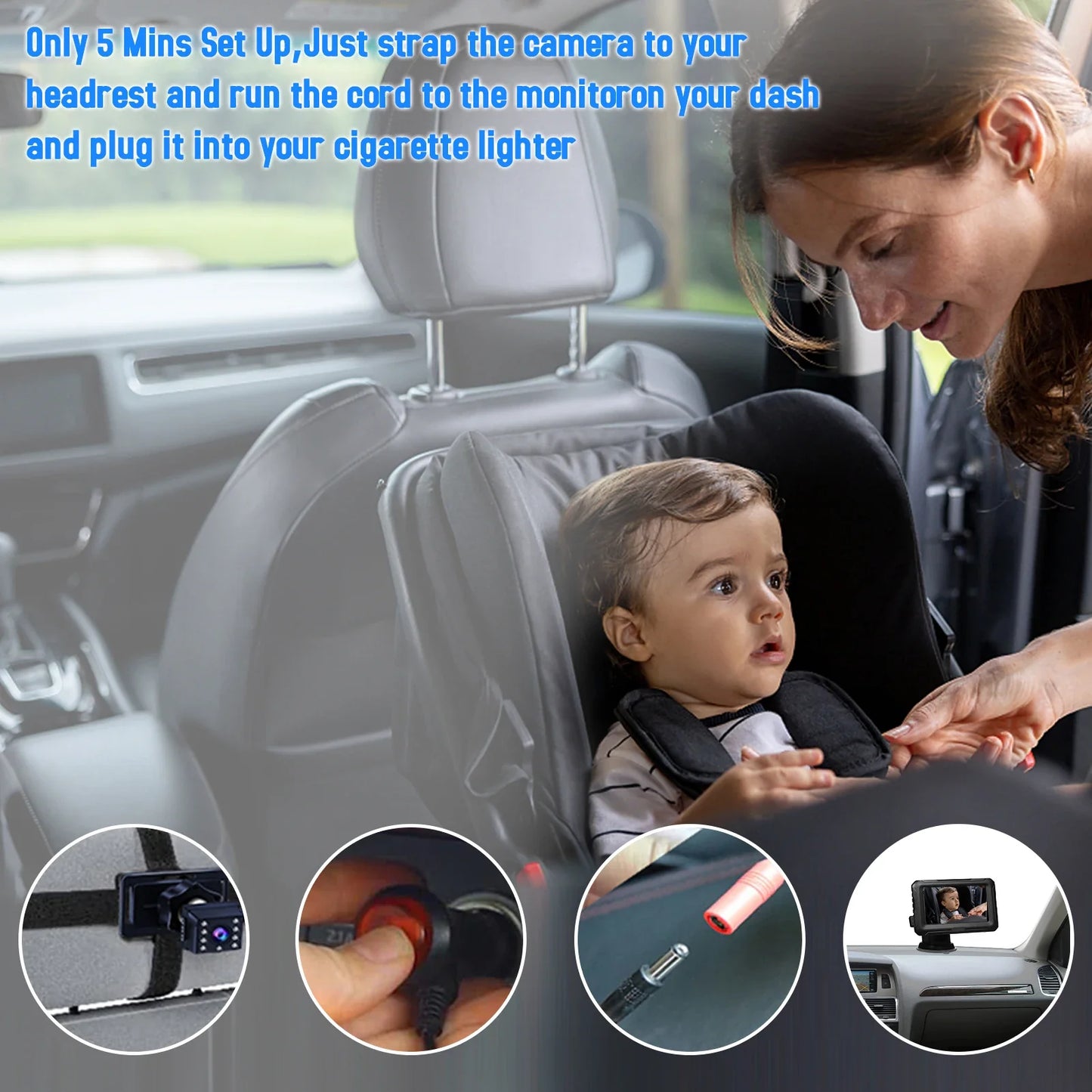 Baby Car Mirror with Camera – Baby Car Monitor