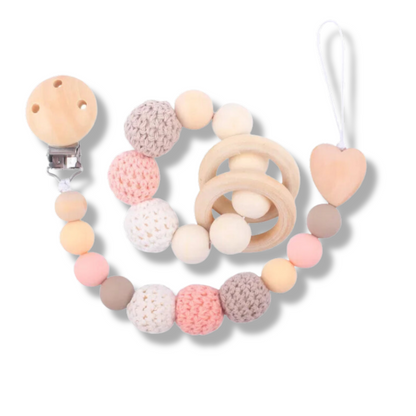 Baby Pacifier Clips & Teething Bracelet