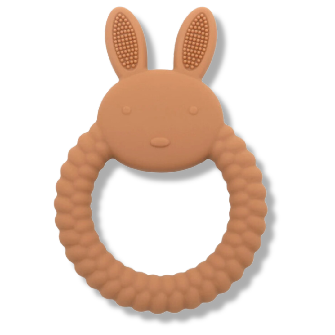 Baby Teether Silicone Toy - BPA Free Cartoon Rabbit