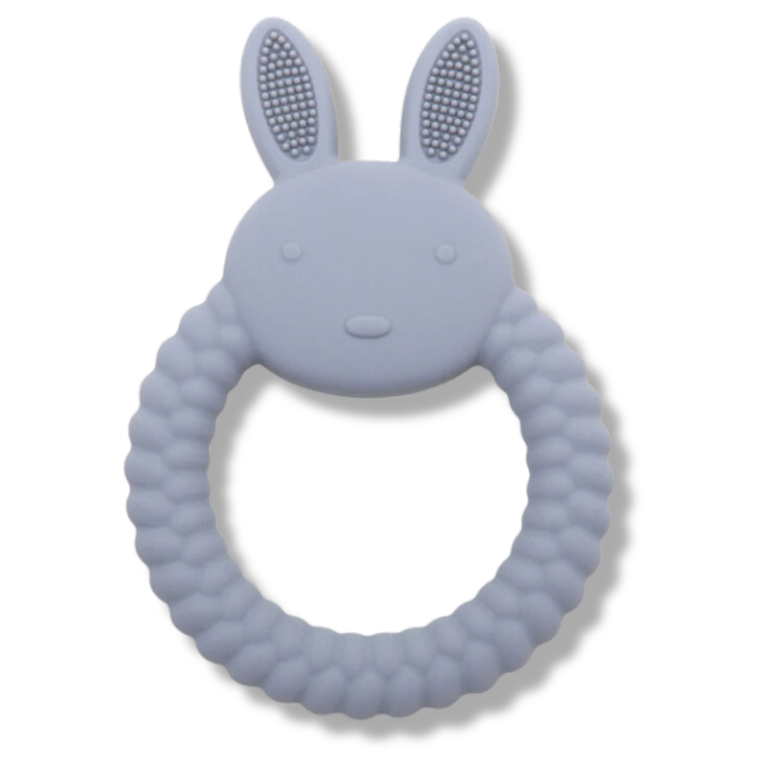 Baby Teether Silicone Toy - BPA Free Cartoon Rabbit