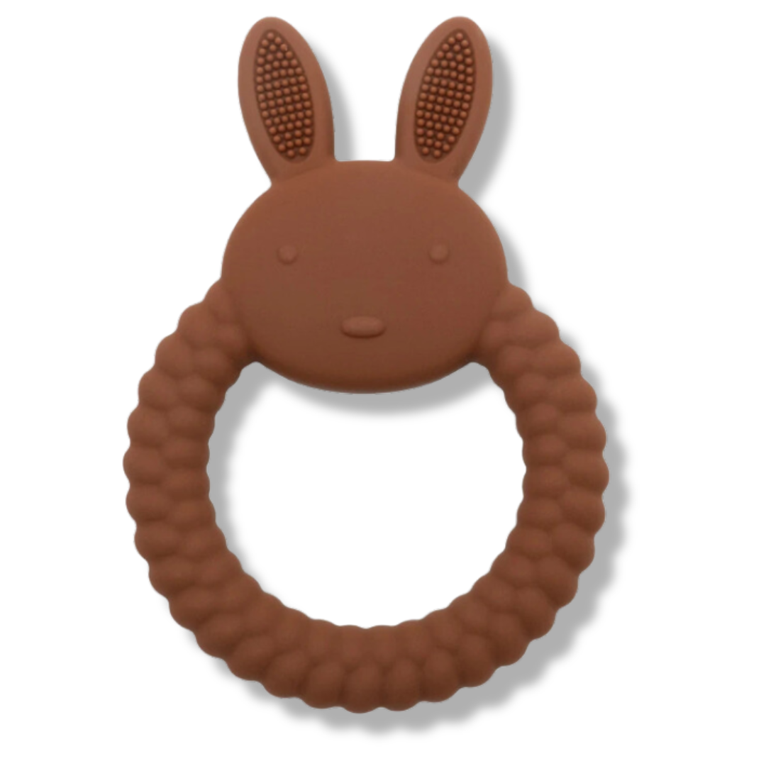 Baby Teether Silicone Toy - BPA Free Cartoon Rabbit