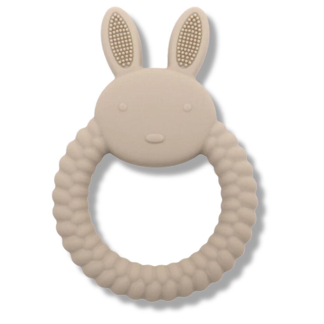 Baby Teether Silicone Toy - BPA Free Cartoon Rabbit