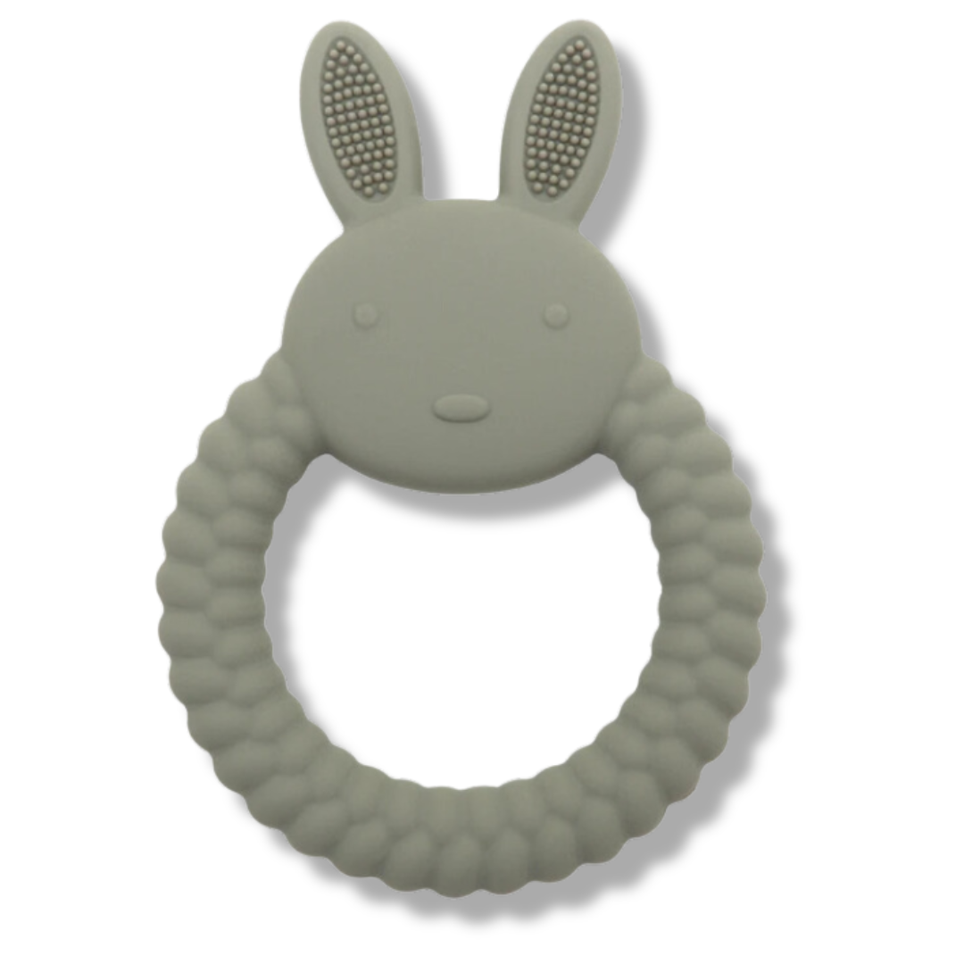 Baby Teether Silicone Toy - BPA Free Cartoon Rabbit