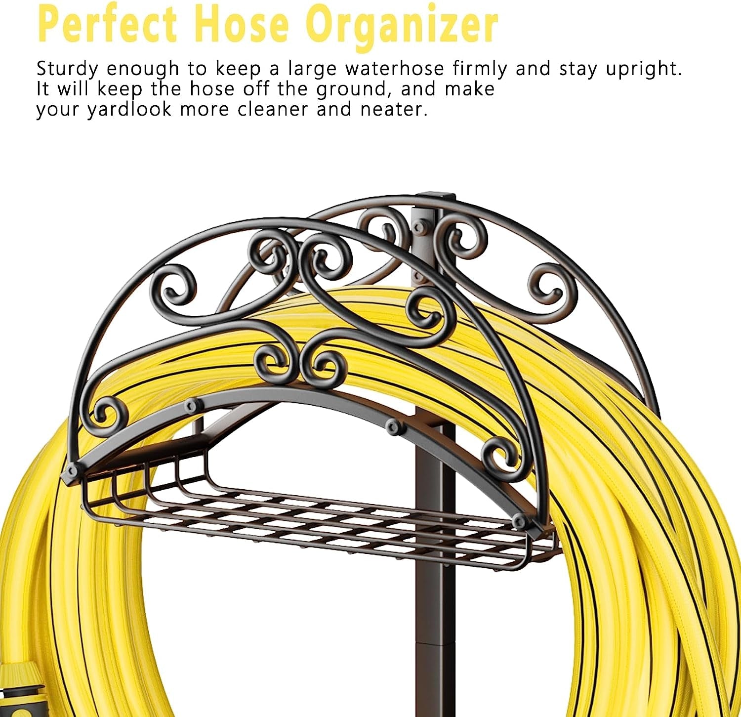 Garden Hose Holder, Heavy Duty Metal Water Hose Holder