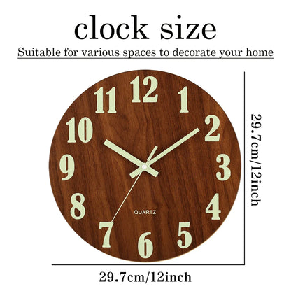 Glow-in-the-Dark Wall Clock - Stylish and Practical