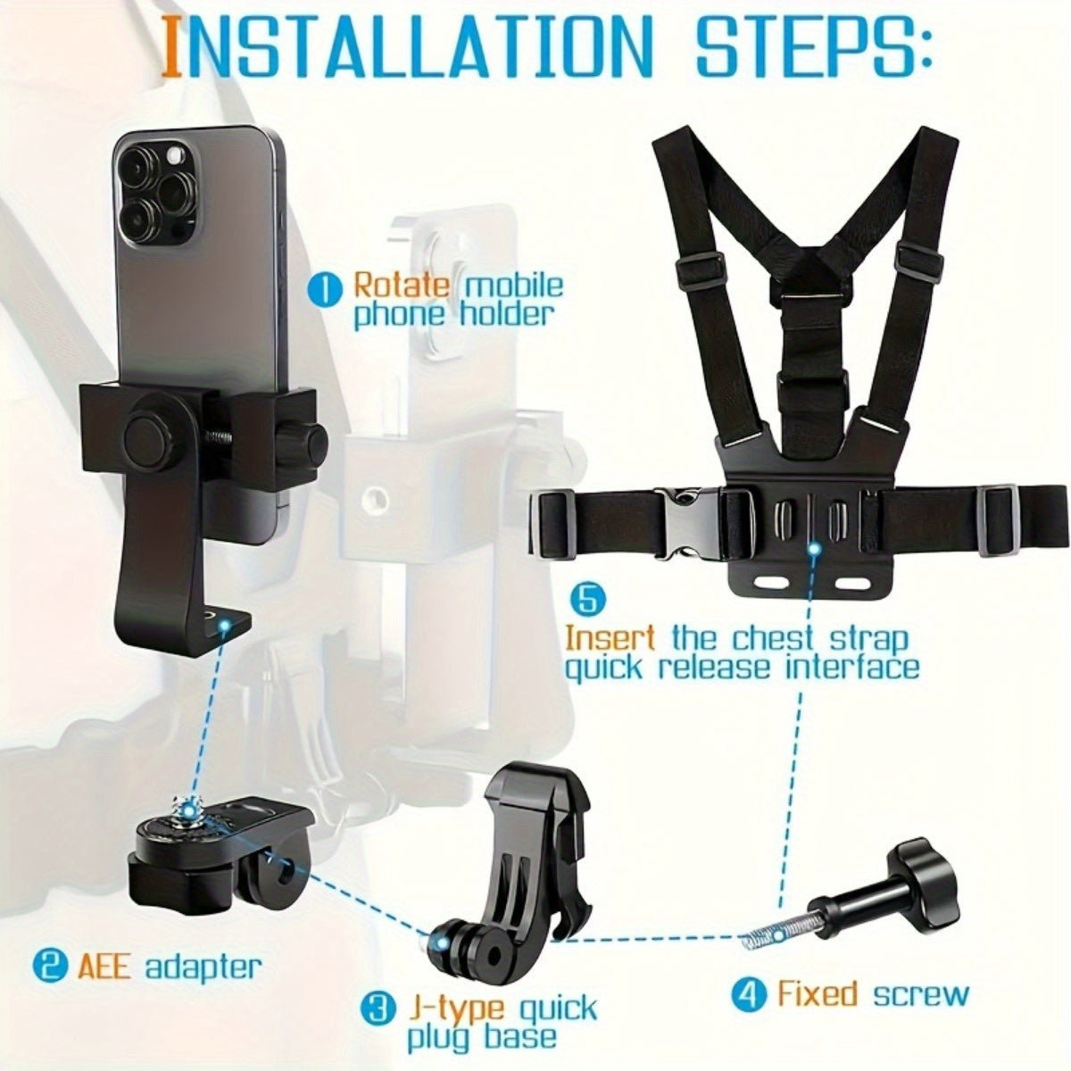 Hands-free Chest Strap - For Easy Filming and Photo Taking