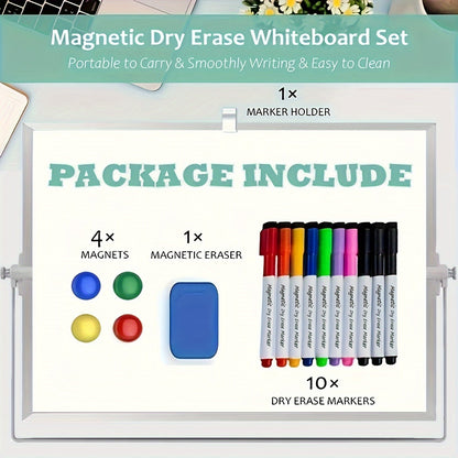 MagniBoard Magnetic Whiteboard - Portable and Double Sided with Stand