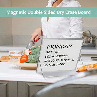 MagniBoard Magnetic Whiteboard - Portable and Double Sided with Stand
