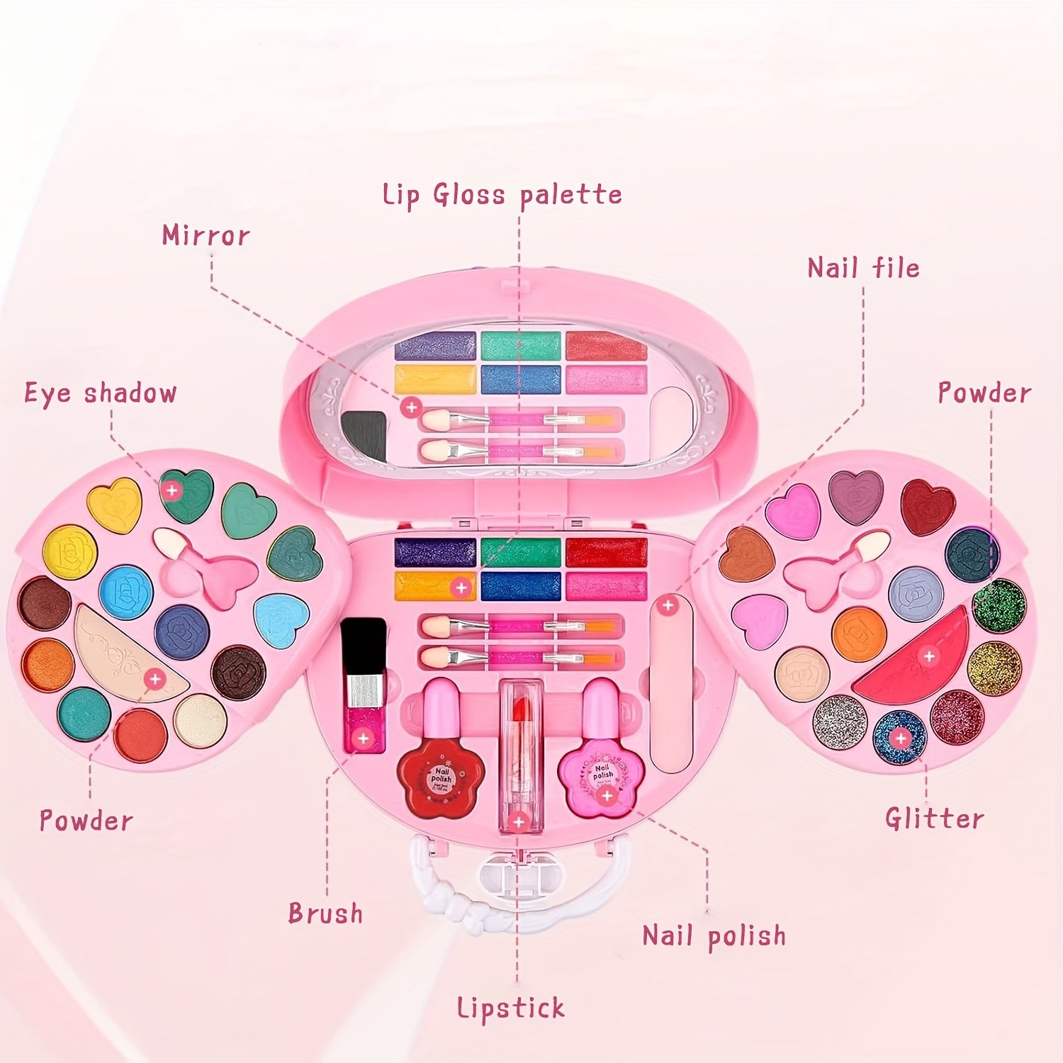 Makeup Set for Girls with Cosmetic Bag - Beautiful Gift for Your Little Princess