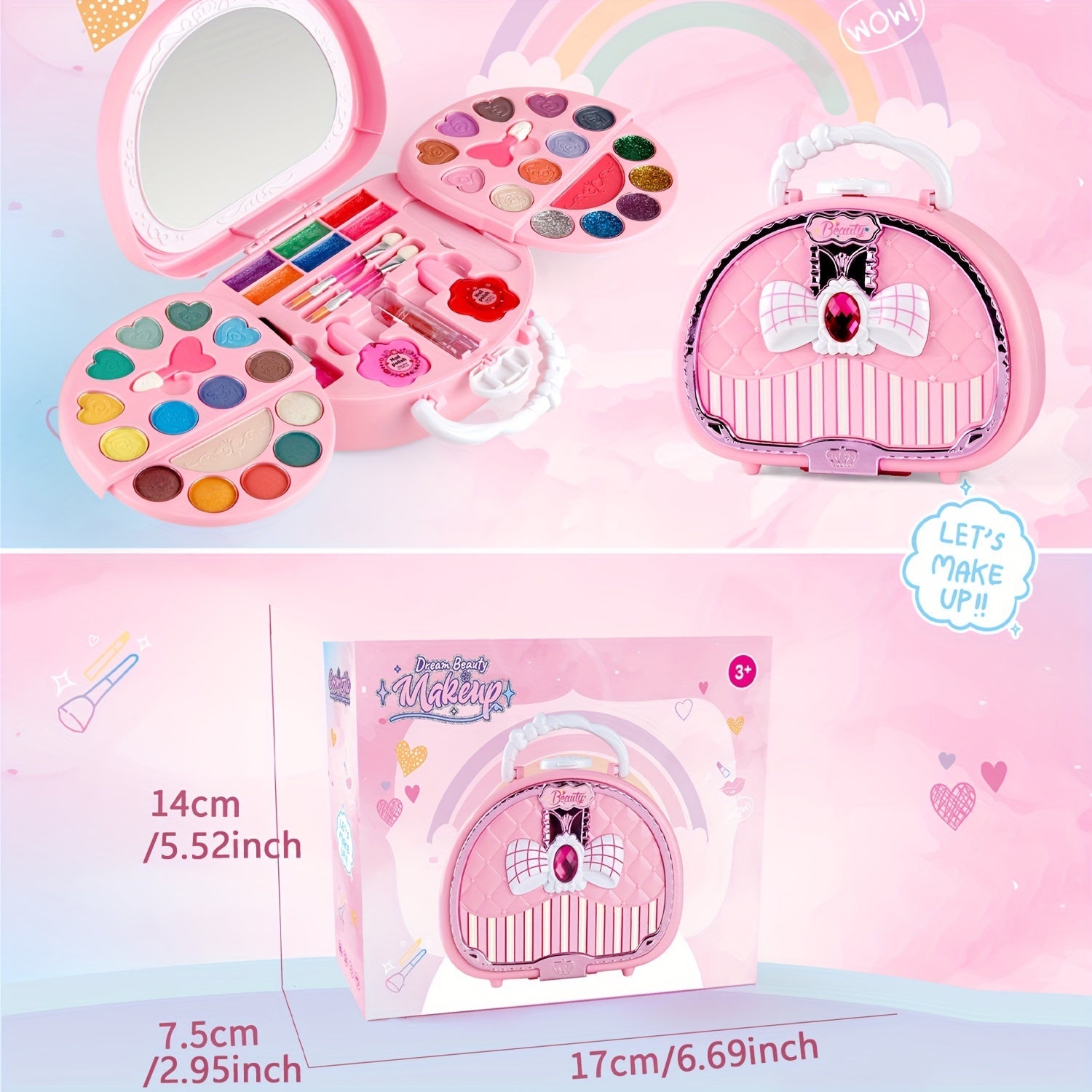 Makeup Set for Girls with Cosmetic Bag - Beautiful Gift for Your Little Princess