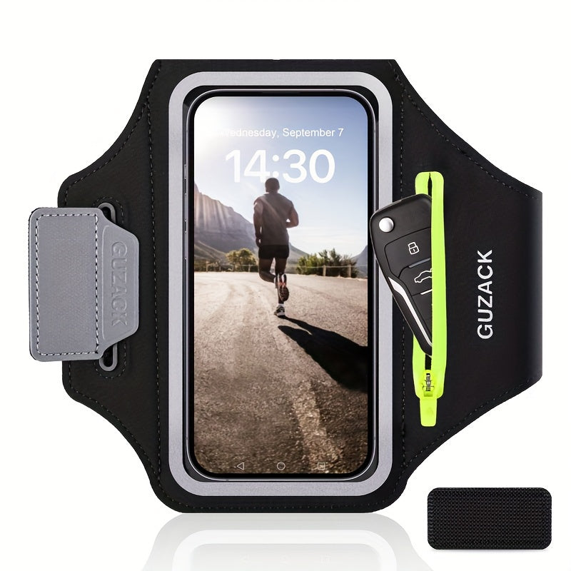 Running Phone Holder with Earphone Case - Adjustable Armband for Athletes