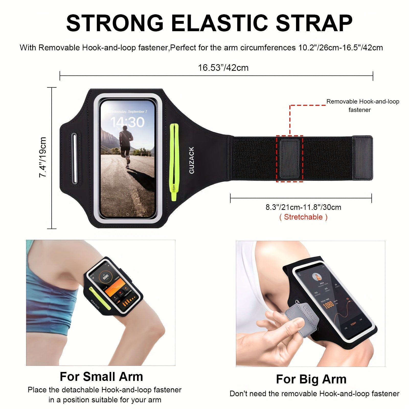 Running Phone Holder with Earphone Case - Adjustable Armband for Athletes