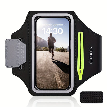Running Phone Holder with Earphone Case - Adjustable Armband for Athletes