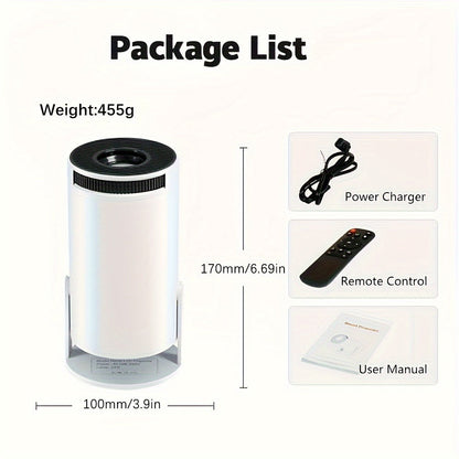 Smart Mini Projector - Portable 180° Rotatable Projector for Outdoor Movies and Streaming